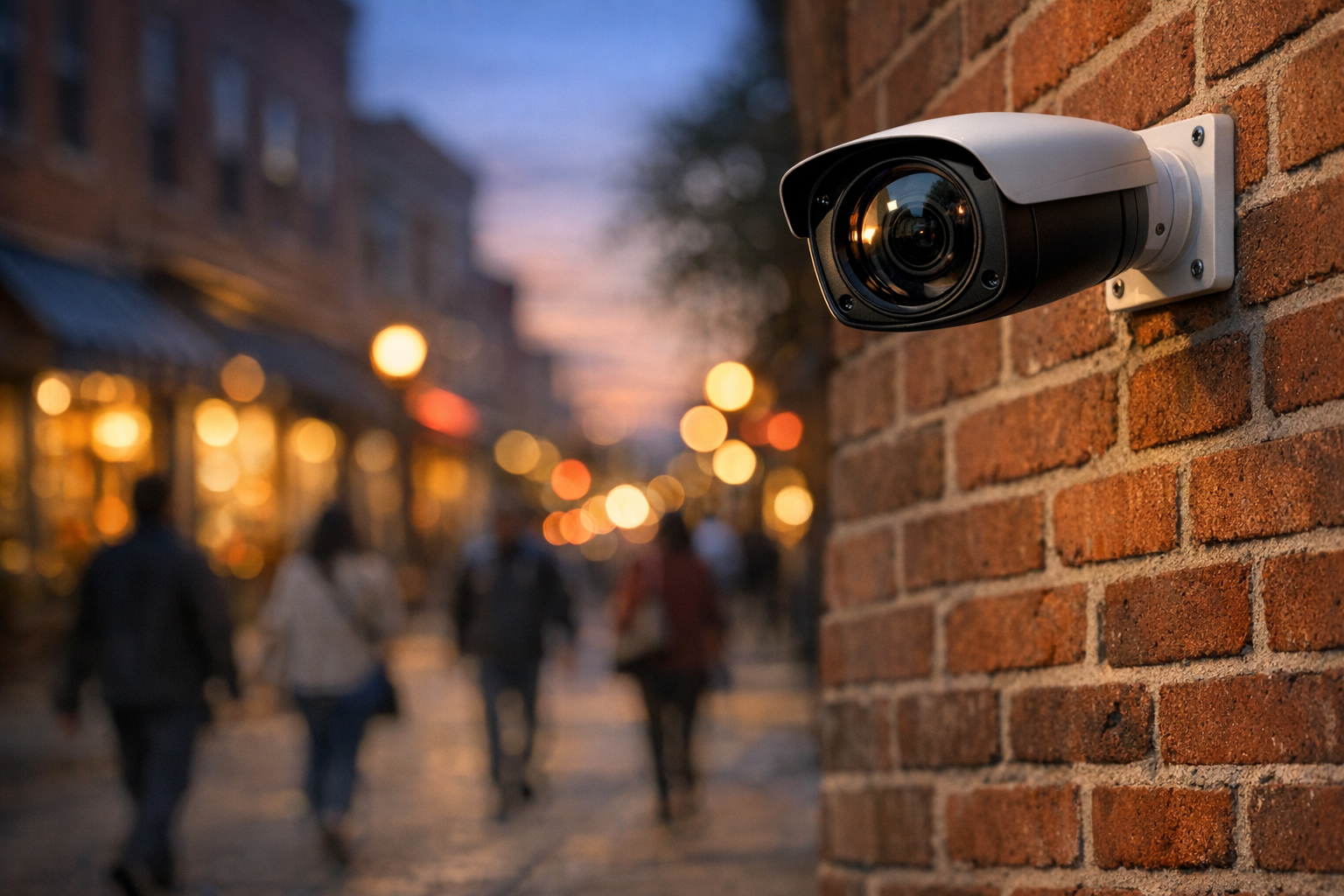 Security Camera Nighttime Surveillance View